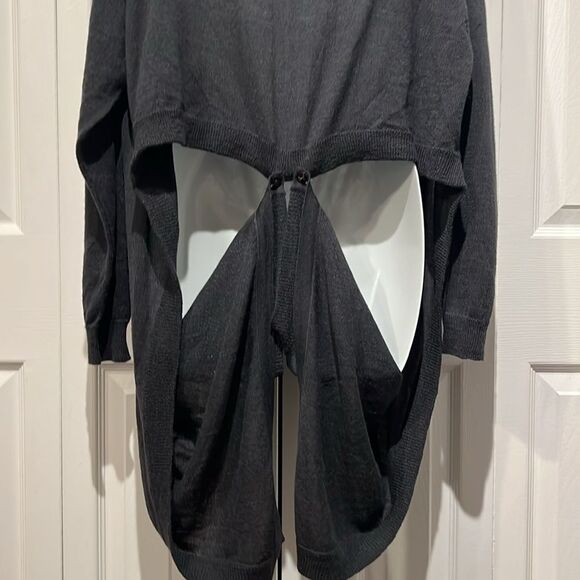 Matthildur Charcoal Grey Royal Alpaca Wrap Sweater Size M - Picture 10 of 15